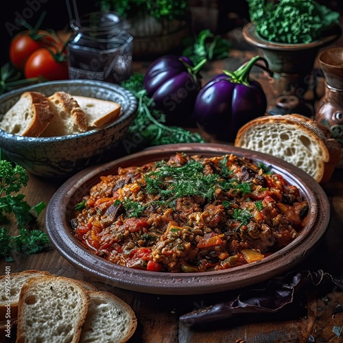 Delicious Imam Bayildi Recipe, Mediterranean Cuisine, Generative AI