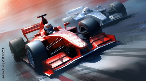 Racing Game Art Wallpaper Background