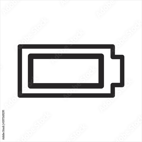 Battery line icon, outline vector sign, linear style pictogram isolated on white. Symbol, logo illustration. Editable stroke. Pixel perfect vector graphic