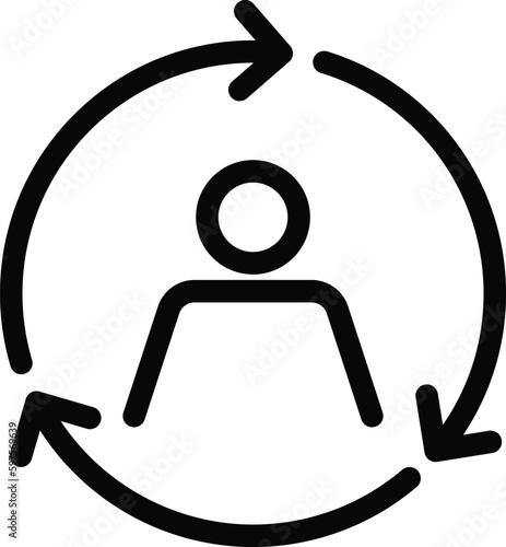 user centered, personalization, retention icon vector