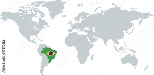 mapa Brasil en el mundo