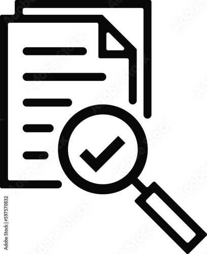 magnifying glass like check assess icon vector illustration