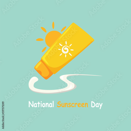 National Sunscreen Day background.
