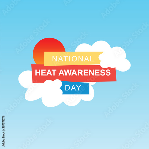 National Heat Awareness Day background.