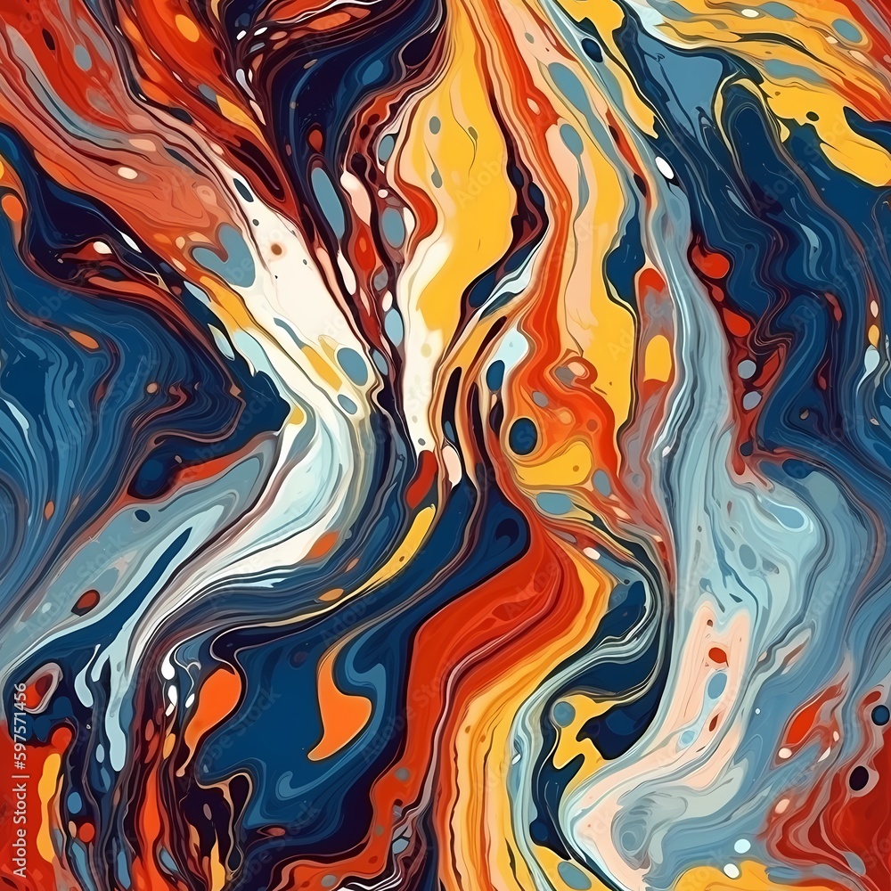 Abstract Hand Drawing Painting. Digital Painting Marble Textured Liquid. Fluid Wavy. Seamless Fluid Pattern. Tie Dye Batik Background. Generative Ai. Abstract Hand Drawing Painting. Digital Painting Marble Textured Liquid. Fluid Wavy. Seamless Fluid Pattern. Tie Dye Batik Background. Generative Ai.