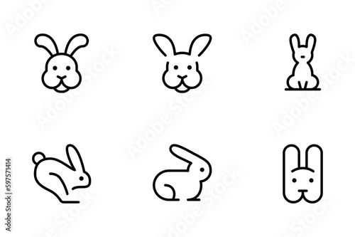 rabbit icon. flat vector and illustration, graphic, editable stroke. Suitable for website design, logo, app, template, and ui ux. © Tanjil Arafat