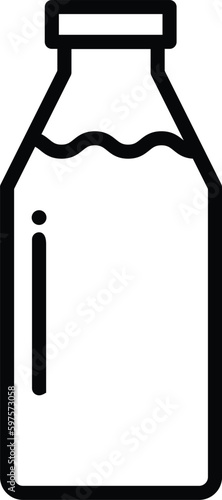 milk bottle icon vector