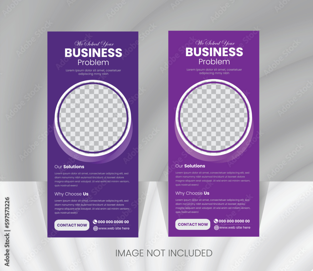 Creative business agency roll up banner design or roll up banner template Creative business agency roll up banner design or roll up banner template