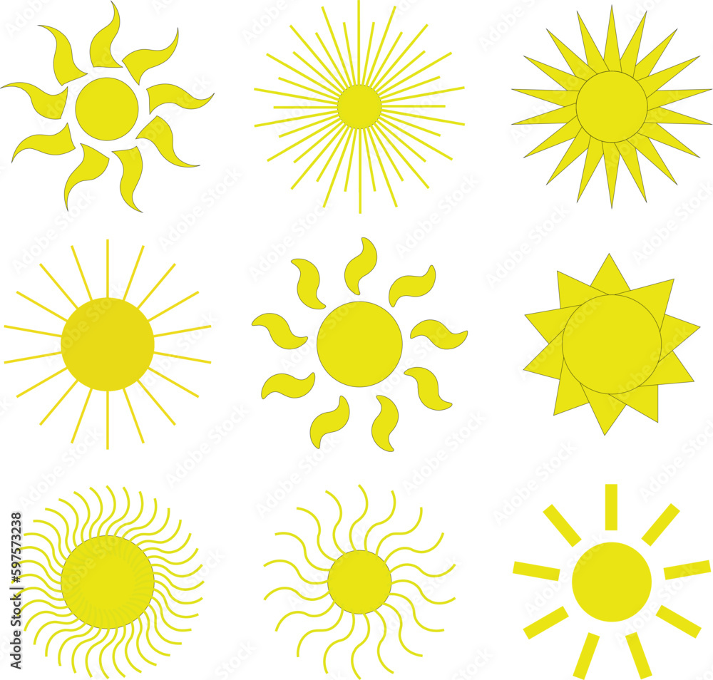 set of sun set of sun