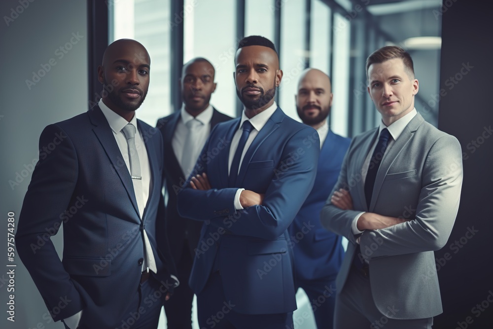 business businessman office mature meeting man portrait group teamwork, created using generative AI technology business businessman office mature meeting man portrait group teamwork, created using generative AI technology