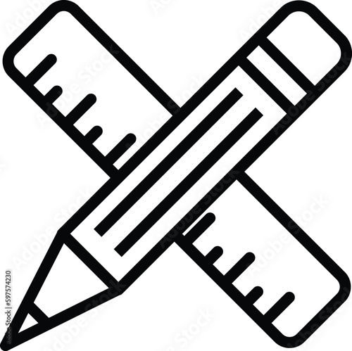 pencil and ruler icon
