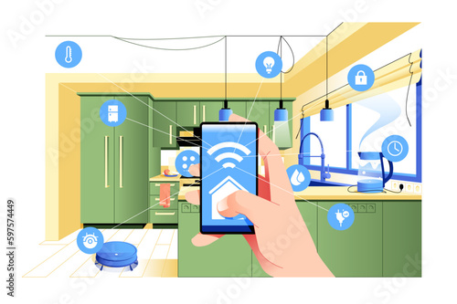 Smart home management via a mobile app