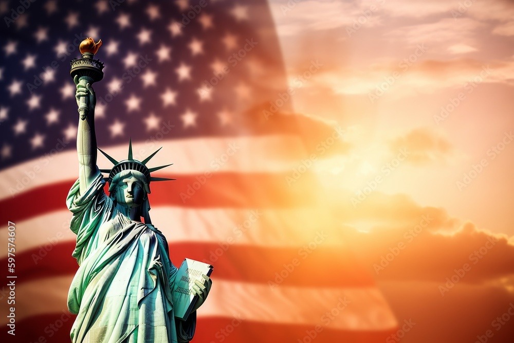 Fototapeta premium American independence day. Generate Ai