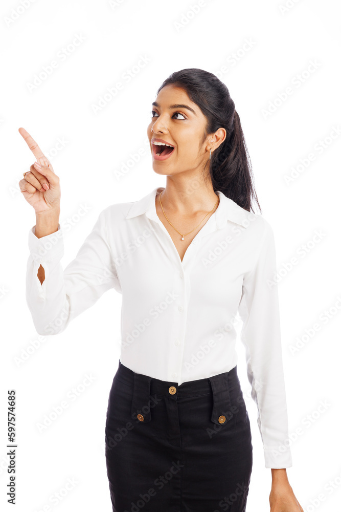 Surprised young business woman's portrait isolated on white. Surprised young business woman's portrait isolated on white.