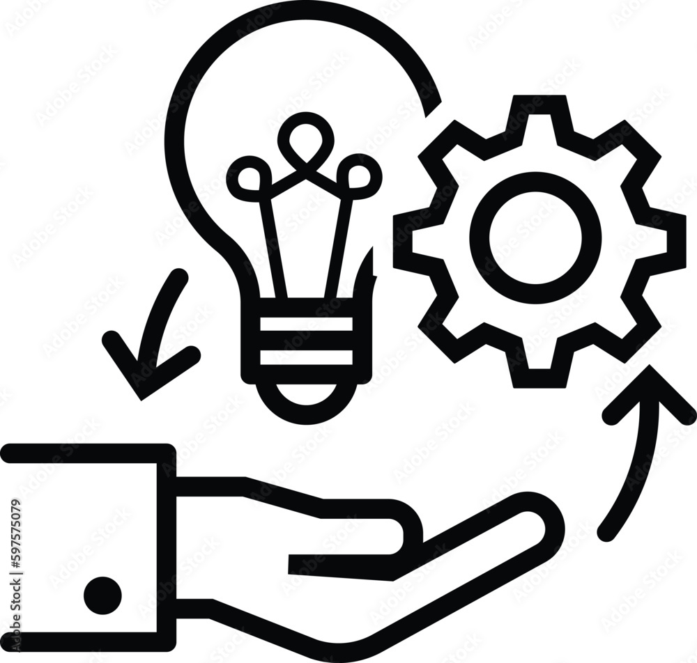 Project management vector icon project production support