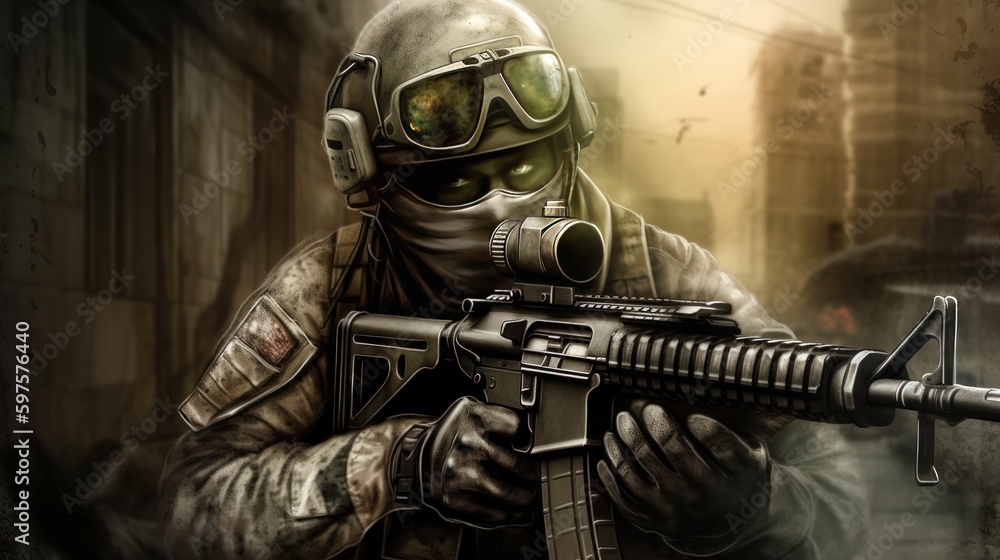 First Person Shooter Game Art FPS Wallpaper Background