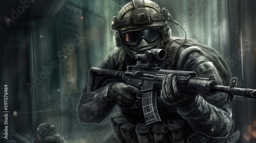 First Person Shooter Game Art FPS Wallpaper Background