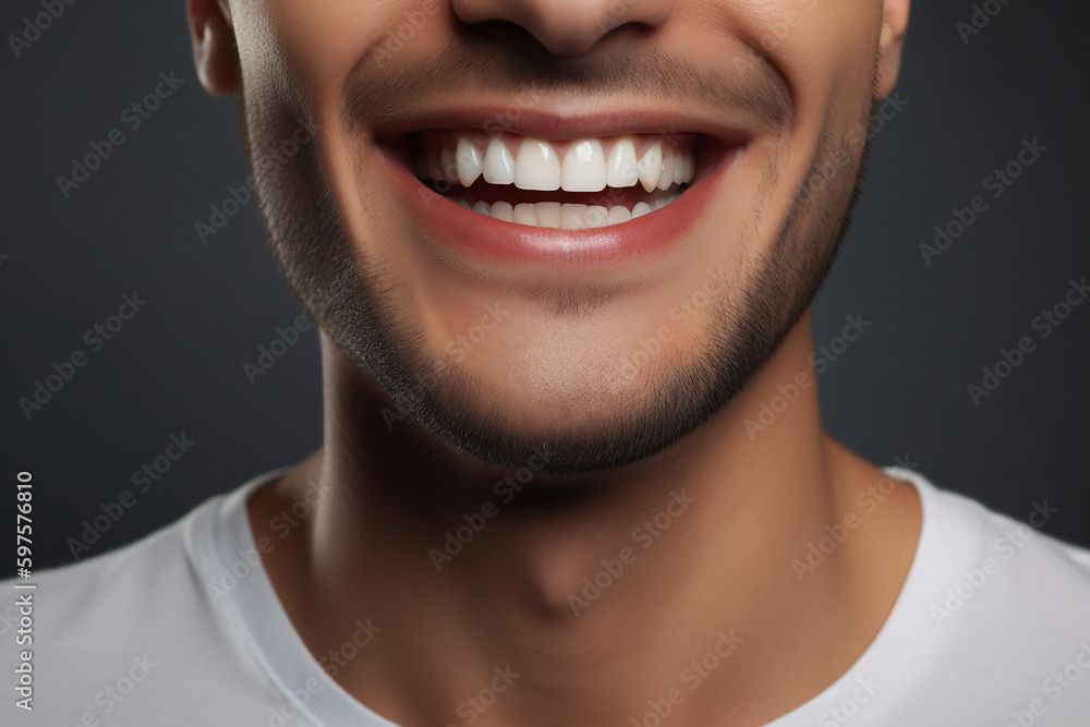 homem mostrando gengivas saudáveis em fundo cinza, closeup homem mostrando gengivas saudáveis em fundo cinza, closeup
