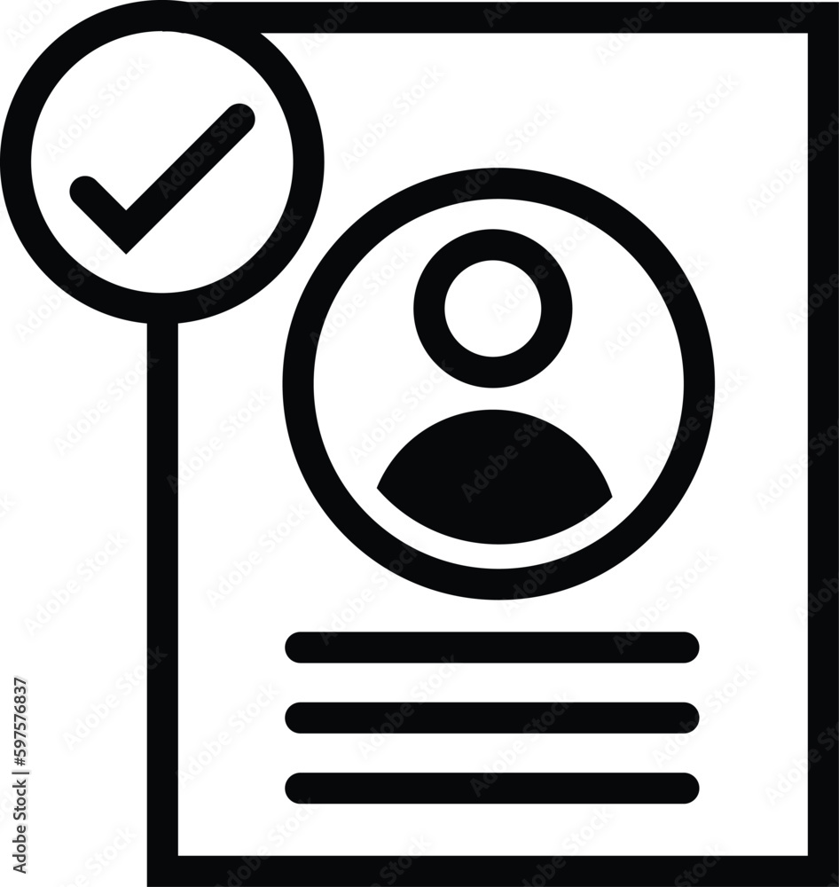 approved resume, job application approved icon vector approved resume, job application approved icon vector