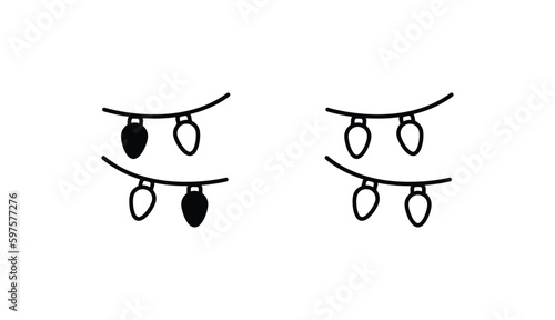 Lighting icon design with white background stock illustration
