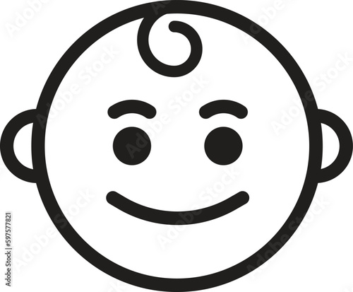 baby face icon, family vector