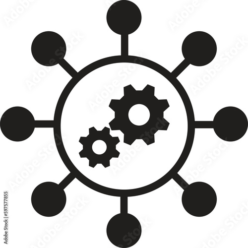 automated process icon vector, project icon vector