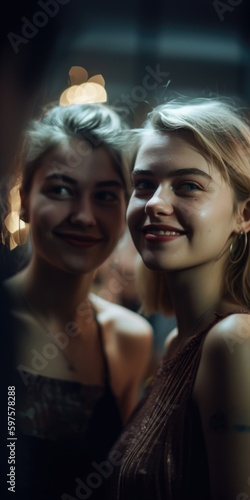 2 junge Mädchen auf einer Party