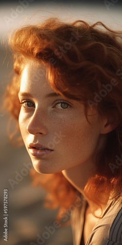 Mädchen im Abendrot