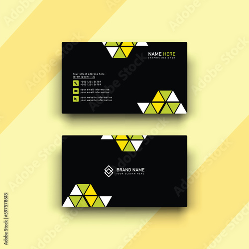 Simple business card design template.