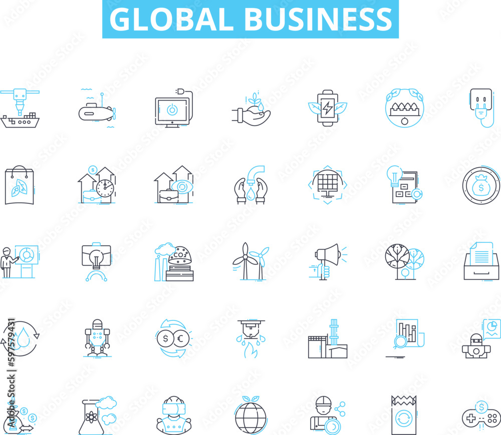 Global business linear icons set. International, Expansion, Multinational, Interconnected, Trade, Collaboration, Integration line vector and concept signs. Diversity,Innovation,Globalization outline Global business linear icons set. International, Expansion, Multinational, Interconnected, Trade, Collaboration, Integration line vector and concept signs. Diversity,Innovation,Globalization outline