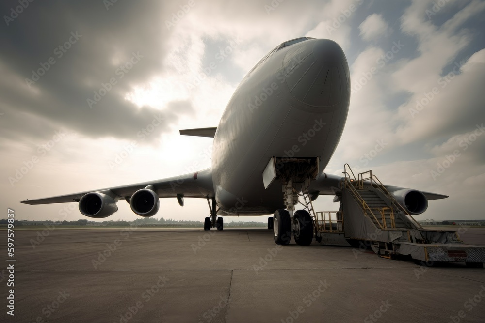 Cargo plane airport. Generate AI Cargo plane airport. Generate AI