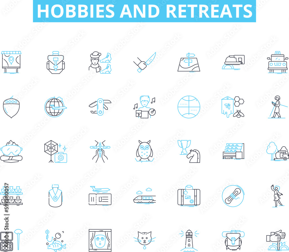 Hobbies and retreats linear icons set. Painting, Writing, Knitting, Yoga, Meditation, Gardening, Cooking line vector and concept signs. Photography,Sculpture,Baking outline illustrations Hobbies and retreats linear icons set. Painting, Writing, Knitting, Yoga, Meditation, Gardening, Cooking line vector and concept signs. Photography,Sculpture,Baking outline illustrations