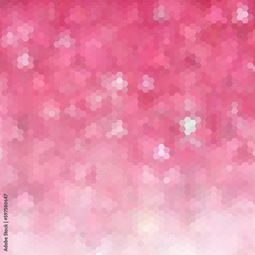 Abstract vector geometric background. template for presentation, advertising, banner, cover and more. Pink hexagon. eps 10