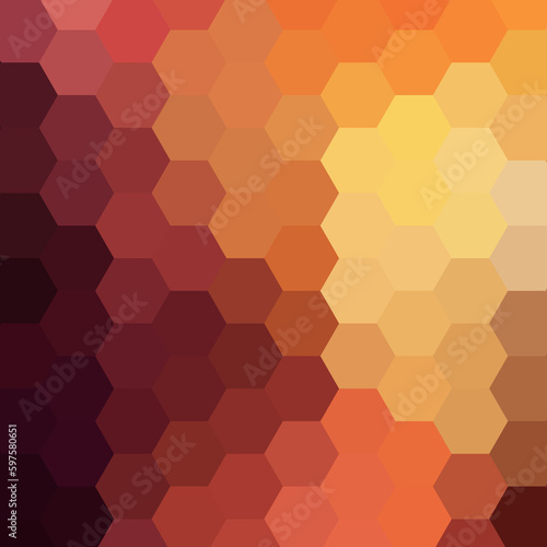 Color hexagon background in polygonal style. Vector template for presentations, advertisements, brochures, banners and more. eps 10