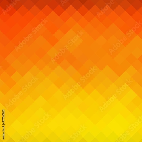 Orange pixel background. Vector template for a presentation. eps 10