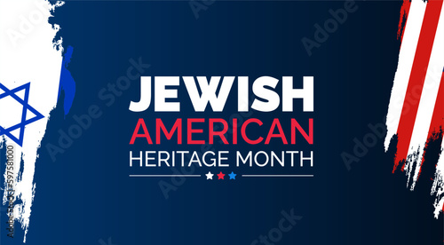 Jewish American Heritage Month background or banner design template celebrated in may. photo