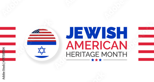 Jewish American Heritage Month background or banner design template celebrated in may.