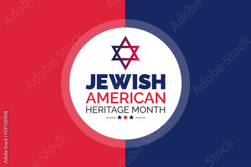 Jewish American Heritage Month background or banner design template celebrated in may.