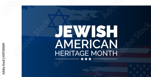 Jewish American Heritage Month background or banner design template celebrated in may.