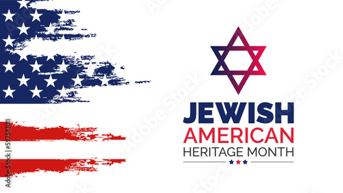 Jewish American Heritage Month background or banner design template celebrated in may.