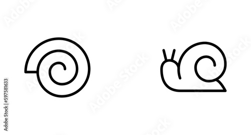 snail icon. flat vector and illustration, graphic, editable stroke. Suitable for website design, logo, app, template, and ui ux.