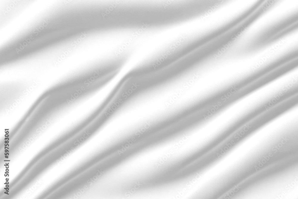 The texture of the satin fabric is white or gray with folds. Satin material. Textile. Generative AI The texture of the satin fabric is white or gray with folds. Satin material. Textile. Generative AI