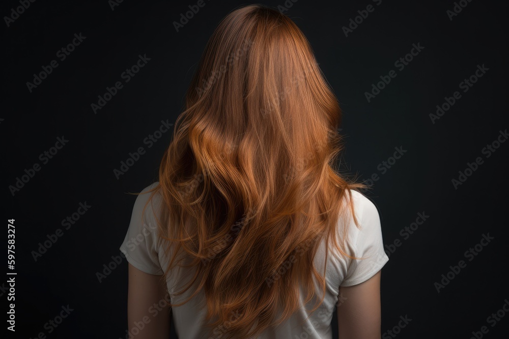 Woman from behind with layered haircut, featuring long and flowing layers or shorter choppy layers, perfect for adding texture and movement to any hairstyle - Generative AI Woman from behind with layered haircut, featuring long and flowing layers or shorter choppy layers, perfect for adding texture and movement to any hairstyle - Generative AI