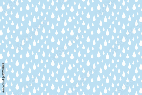 seamless pattern of falling water drops- vector illustration