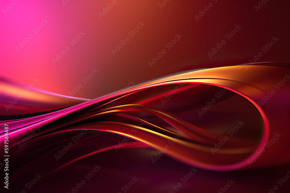 Obraz premium Abstract background with wavy shapes. Generative AI