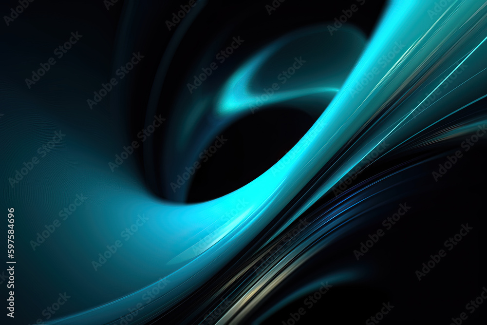 Fototapeta premium Abstract background with wavy shapes. Generative AI