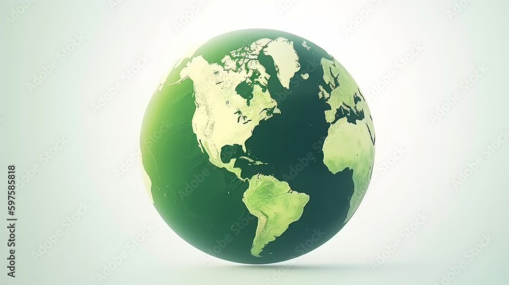 Earth is isolated on white background. World map. Generative ai Earth is isolated on white background. World map. Generative ai