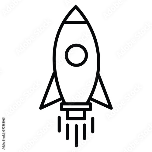 campaign launch icon, rocket symbol
