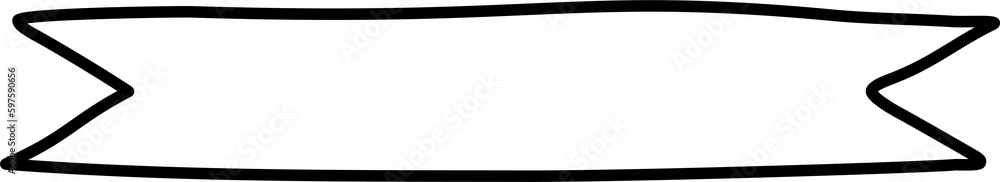 Flag, banner, ribbon Doodle style Black outline design element Line hand drawn illustration Flag, banner, ribbon Doodle style Black outline design element Line hand drawn illustration