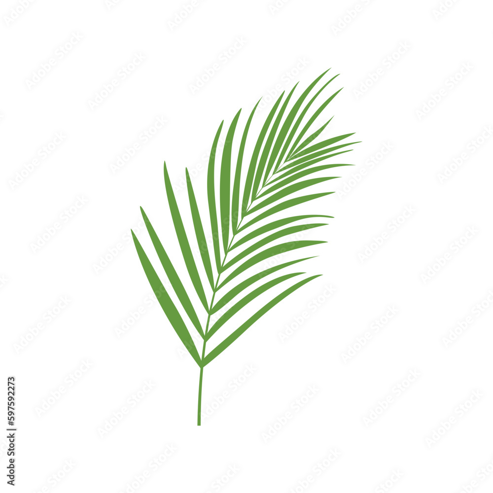 Obraz premium Tropical Leaf Silhouette, Leaf Icon, Tropical Plant, Tropical Leaf Vector, Tropical Leaf Illustration, Nature Leaf, Vector Illustration Background